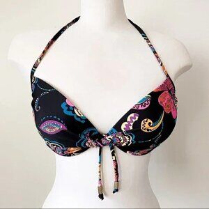 La Vie En Rose Bikini Swimsuit Halter Top, Medium